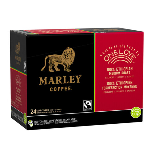 Marley One Love Medium Roast Coffee Pods 24 K-Cups 264 g