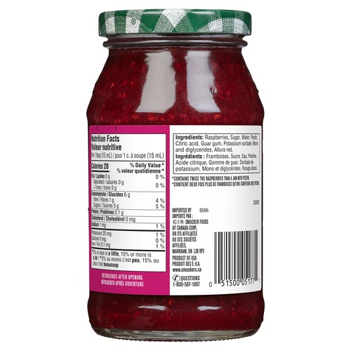 Smucker's Jam Double Fruit Raspberry 390 ml