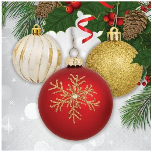 Creative Converting Ornament Elegance 3-Ply Napkins 16 Pack