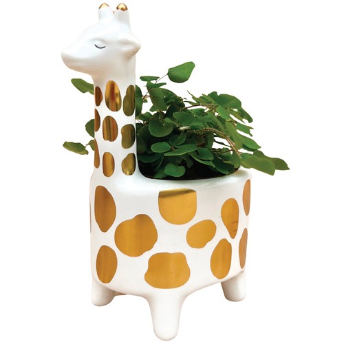 Golden Giraffe With Fern 2-Inch 1 Count 