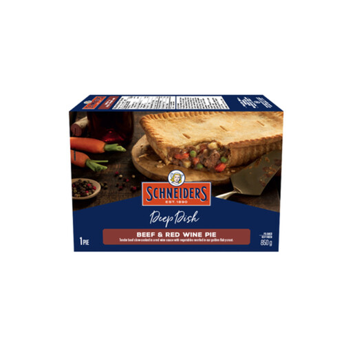 Schneiders Frozen Deep Dish Beef & Red Wine Pie 850 g