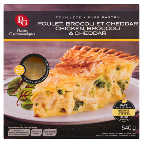 Plaisirs Gastronomiques Puff Pastry Cheddar Chicken & Broccoli 540 g