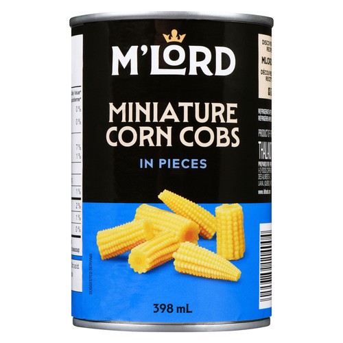 M'Lord Miniature Corn Cobs In Pieces 398 ml