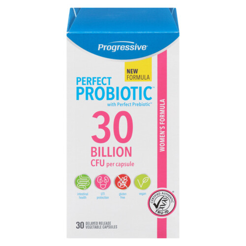 Progressive Perfect Probiotic 30 Billion For Women 30 Vegetable Capsules 