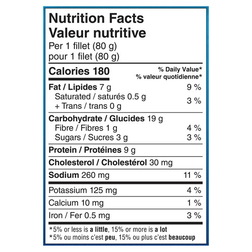 BlueWater Seafoods Frozen Crunchy Breaded Haddock Fillets 525 g