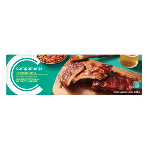 Compliments Frozen Pork Back Ribs Tennessee Style 680 g