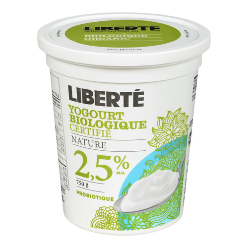 Voilà Online Grocery Delivery Liberté Organic 2.5 Yogurt Plain 750 g