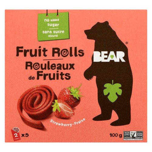 Bear Fruit & Vegetables Rolls Strawberry Fraise 100 g