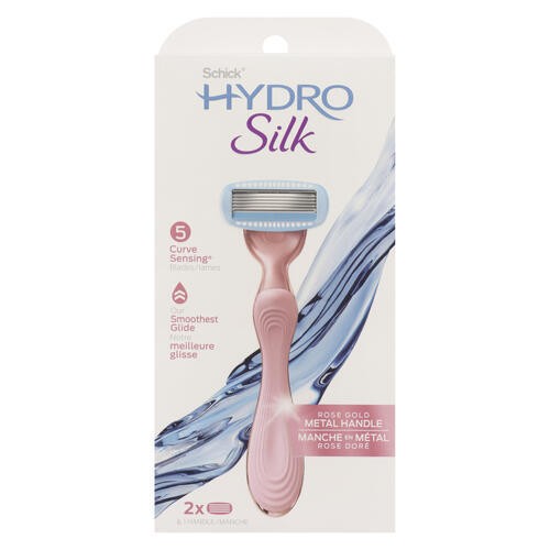 Schick Hydro Silk Curve Control Razor 1 Handle + 2 Cartridges