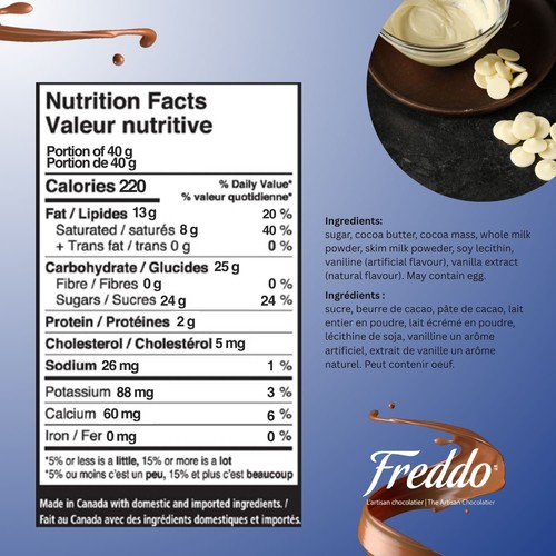 Freddo Chocolate Wafers White Fondue 500 g