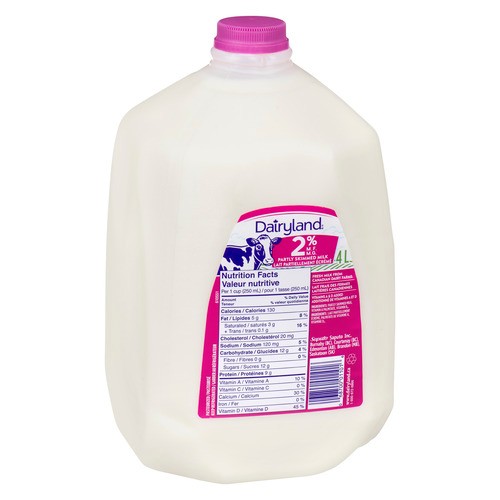 Dairyland 2% Milk Partly Skimmed 4 L
