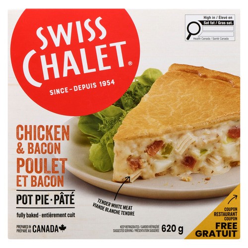 Swiss Chalet Frozen Pot Pie Chicken & Bacon 620 g