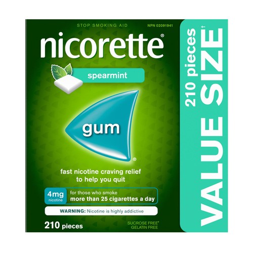 Nicorette Gum Nicotine 4 mg Spearmint Flavour 210 Pieces