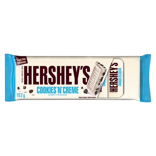 Hershey's Chocolate Bar Cookies N Cream 8 pack 102 g