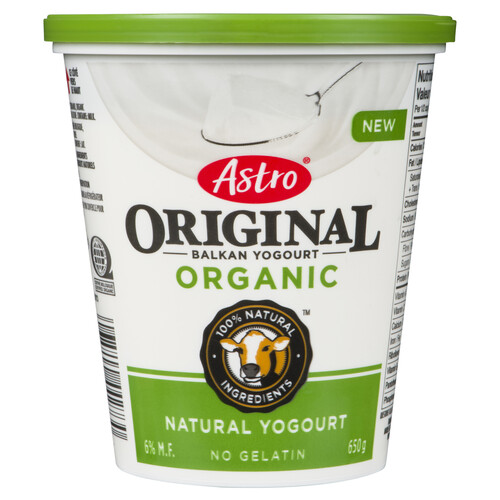 Astro Organic 6% Yogurt Balkan Plain 650 g