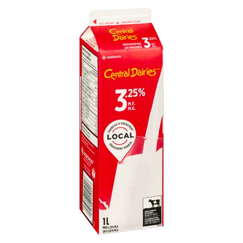 Central Dairies 3.25% Milk Homogenized 1 L