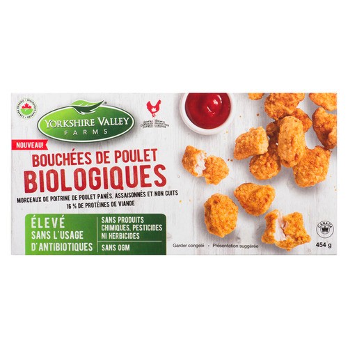 Yorkshire Valley Farms Organic Frozen Chicken Bites 454 g