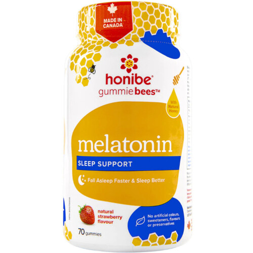 Honibe Gummiebees Supplement Melatonin Strawberry 70 EA