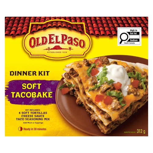 Old El Paso Dinner Kit Soft Taco Bake 312 g