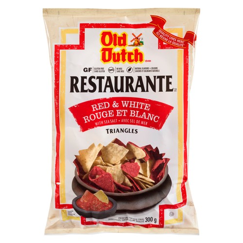 Old Dutch Gluten-Free Restaurante Tortilla Chips Red & White 300 g