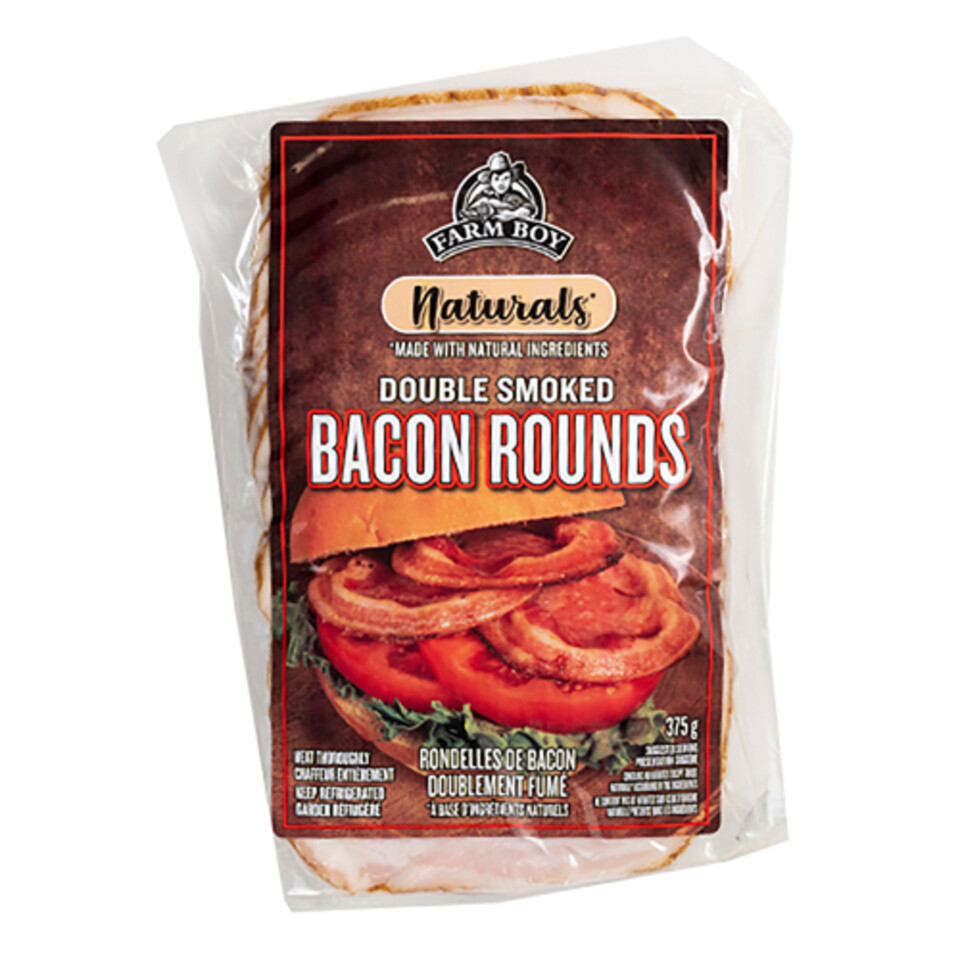 Farm Boy Naturals Double Smoked Bacon Rounds 375 g - Voilà Online ...