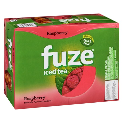 Fuze Naturally Flavoured Iced Tea Raspberry 12 x 341 ml (cans)