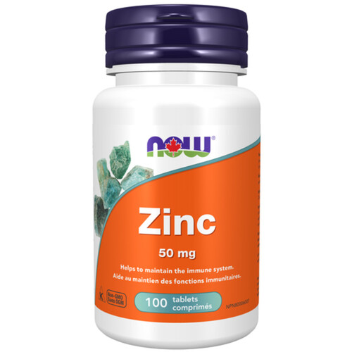 Now Zinc Gluconate 50 mg Tablets 100 Count