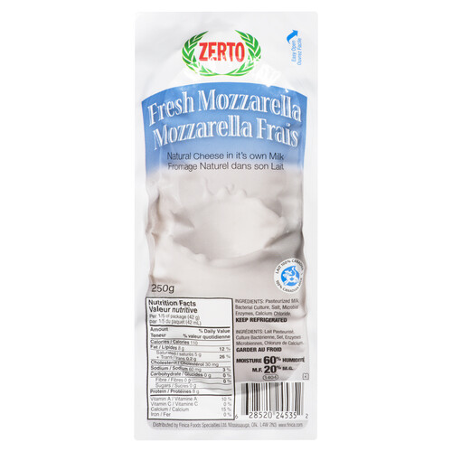 Zerto Fresh Mozzarella 250 g