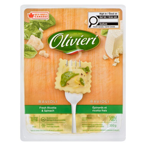 Olivieri Fresh Ricotta & Spinach Ravioli 300 g