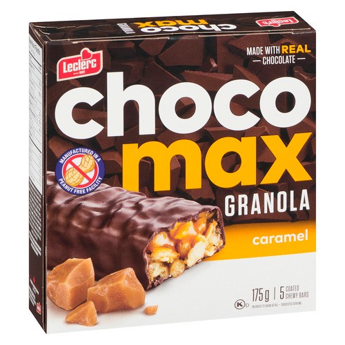 Leclerc Chocomax Nut Free Granola Bars Caramel 175 g