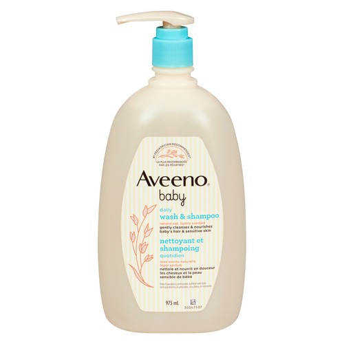 Aveeno Baby Daily Wash & Shampoo Natural Oat Lightly Scented 975 ml