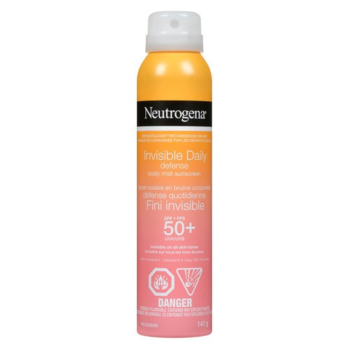 Neutrogena Invisible Daily Defence Sunscreen Body Mist SPF 50+ UVA 141 g