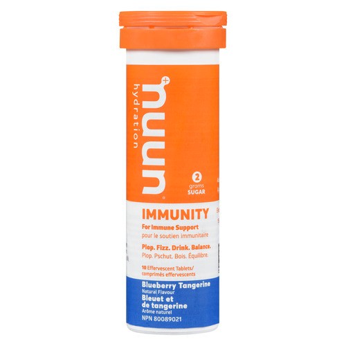 Nuun Hydration Immunity Effervescent Tablets Blueberry Tangerine 10 Count
