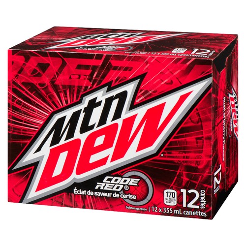 Mountain Dew Soda Code Red Cherry 12 x 355 ml