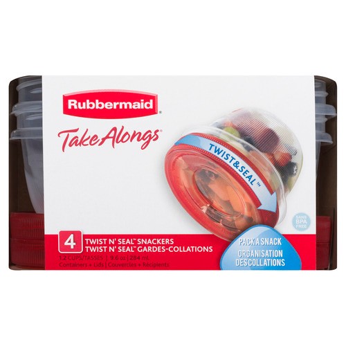 Rubbermaid Take Alongs Twist & Seal 4 Pack
