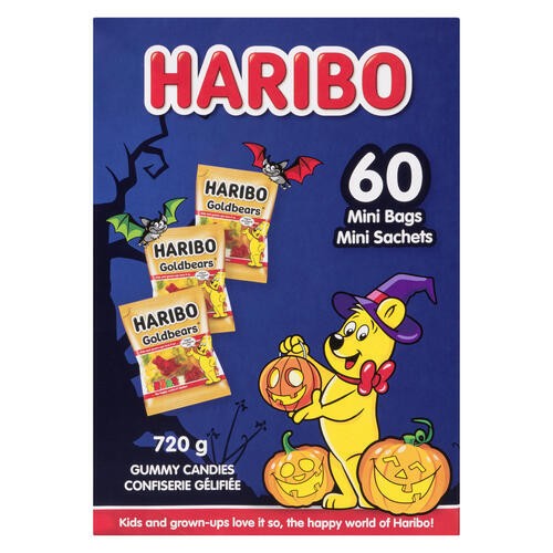 Haribo Gummy Candies Halloween Goldbears 60 Mini Bags 720 g 