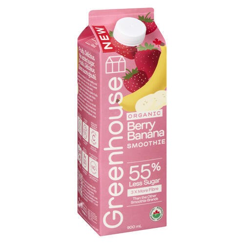 Greenhouse Organic Smoothie Berry Banana 900 ml