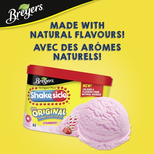 Breyers Shakesicle Frozen Dessert Strawberry 1.66 L