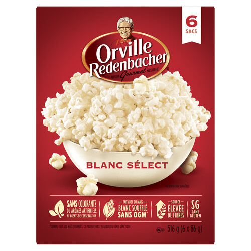 Orville Redenbacher Gluten-Free Popcorn Select White 516 g