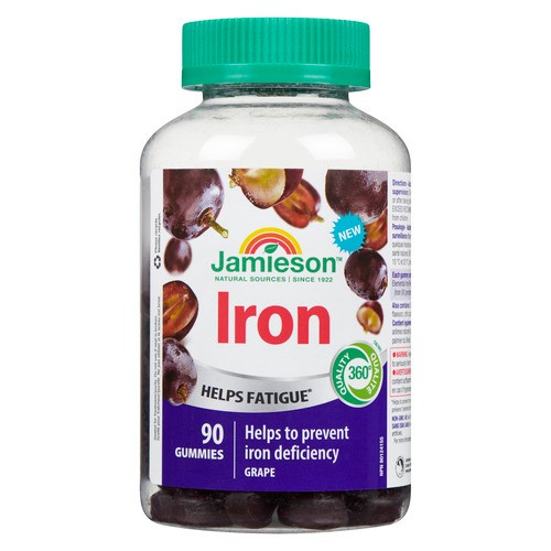 Jamieson Iron Vitamins Gummies Grape 90 Count