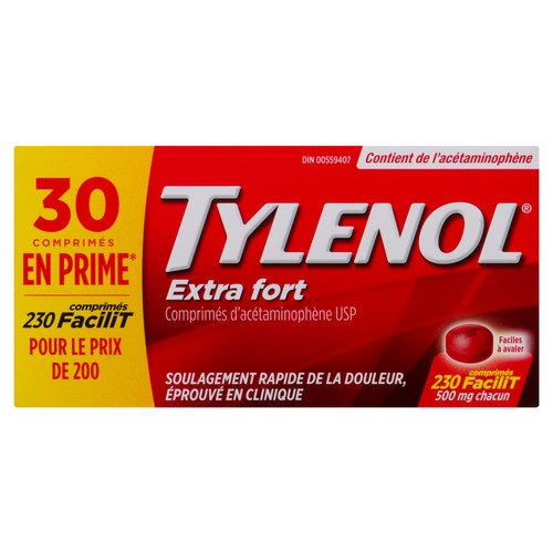 Tylenol Extra Strength 500 mg EZ Tabs 230 EA