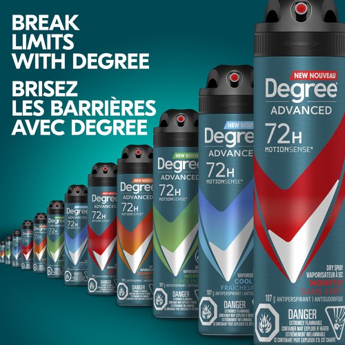 Degree Men Advanced Dry Spray Antiperspirant Nonstop Deodorant 107 g