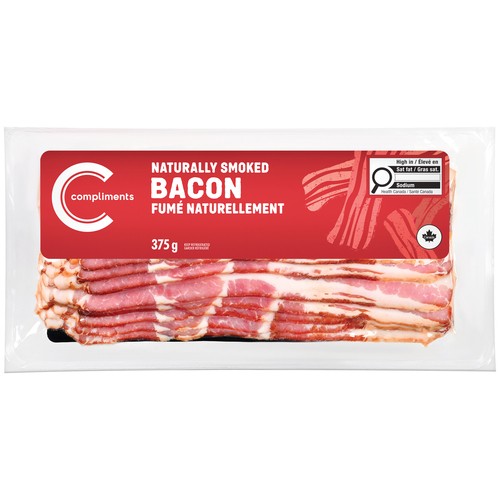 Compliments Bacon Naturally Smoked 375 g
