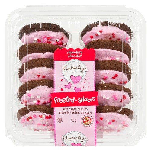 Kimberley's Bakeshoppe Frosted Valentine Chocolate Pink Cookies 383 g