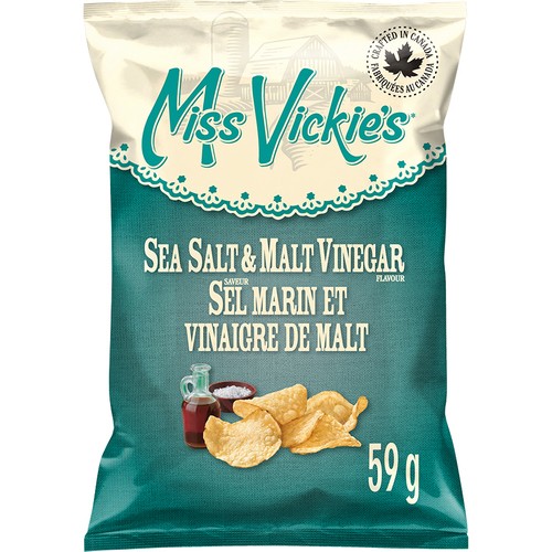 Miss Vickie's Kettle Cooked Chips Sea Salt & Malt Vinegar 59 g