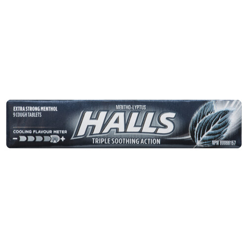 Halls Extra Strong Cough Drops 9 Lozenges
