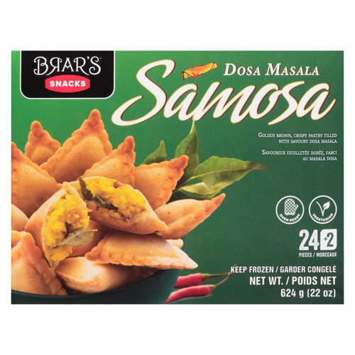 Brar's Dosa Masala Samosas 624 g (frozen)