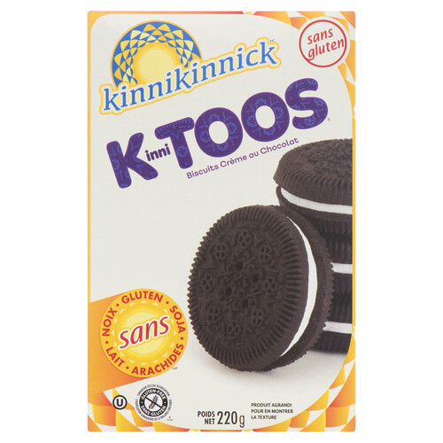 Kinnikinnick Gluten-Free KinniToos Cookies Chocolate Sandwich 220 g