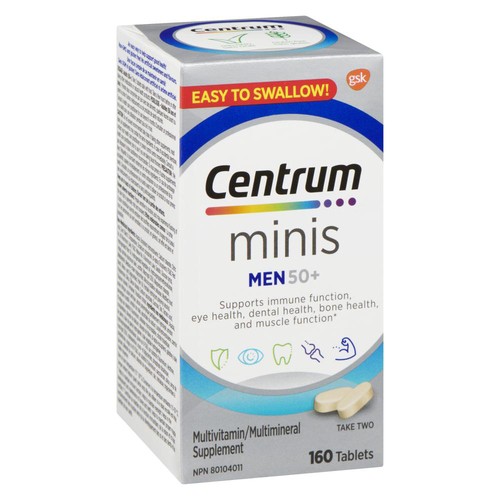 Centrum Multivitamin/Multimineral Supplement Minis Men 50+ 160 Count