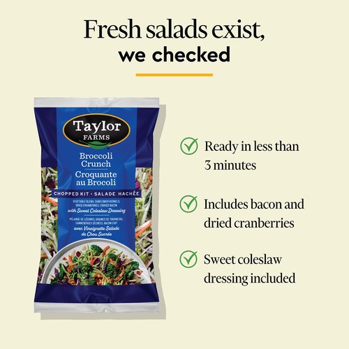Taylor Farms Chopped Salad Kit Broccoli Crunch 360 g